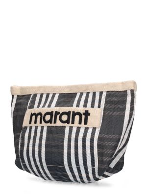 Pruhovaná nylónová listová kabelka Isabel Marant