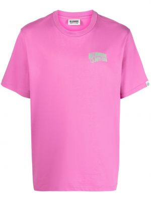 Bavlněné tričko s potiskem Billionaire Boys Club růžové