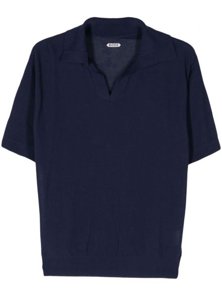 Medvilninis polo marškinėliai Bode mėlyna