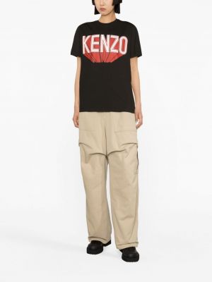 Tričko s potiskem Kenzo černé