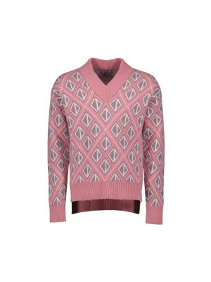 Sweter oversize żakardowy Dior różowy
