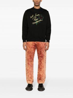 Sweatshirt aus baumwoll mit print Drôle De Monsieur schwarz