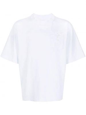 T-shirt avec applique Sacai blanc