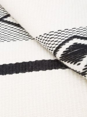 Плетен шал с принт Voz бяло