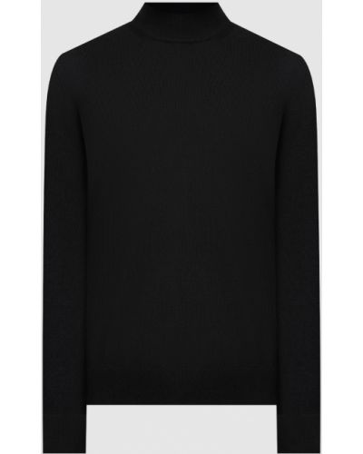 Шерстяной свитер из шерсти мериноса D'uomo Milano черный