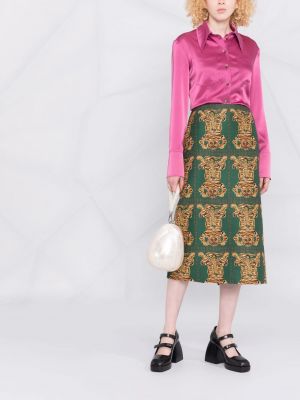 Vlněné sukně s tygřím vzorem La Doublej zelené