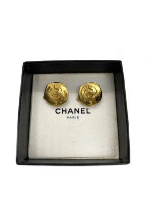Kolczyki Chanel Vintage żółte