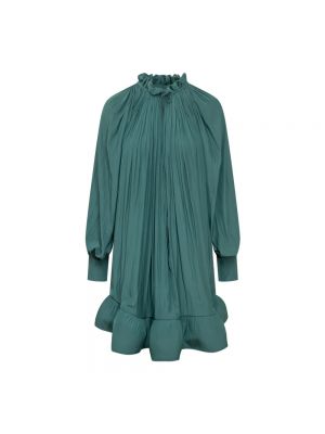 Sukienka mini z długim rękawem Lanvin zielona