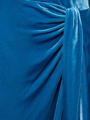 Aksamitna sukienka długa drapowana Costarellos