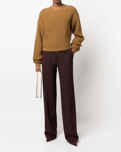 Sweter wełniany Quira brązowy