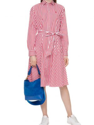 Смугаста сукня-сорочка Polo Ralph Lauren червона