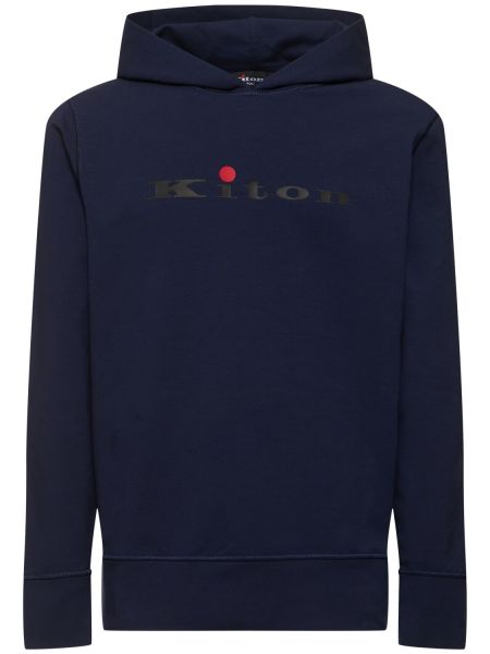 Bomull sweatshirt Kiton blå