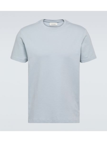 Kokvilnas t-krekls džersija Frame zils
