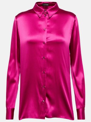 Μεταξωτή μπλούζα Tom Ford ροζ