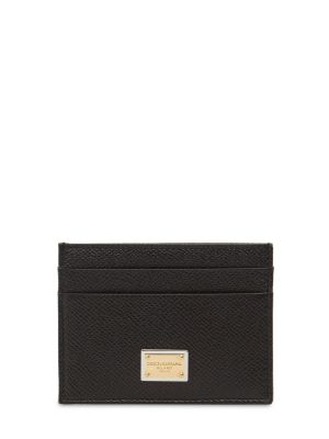 Bőr pénztárca Dolce & Gabbana fekete