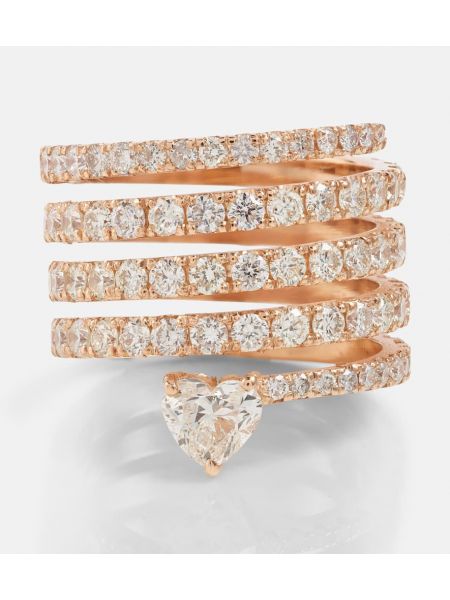 Rozā zelta gredzens ar sirsniņām Shay Jewelry