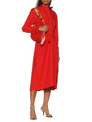 Βαμβακερή μίντι φόρεμα Proenza Schouler κόκκινο