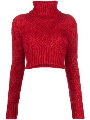 Chunky пуловер Ermanno Scervino червено