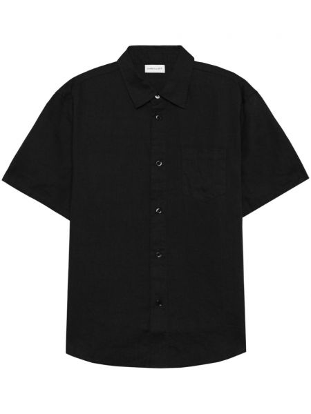 Λινό πουκάμισο John Elliott μαύρο