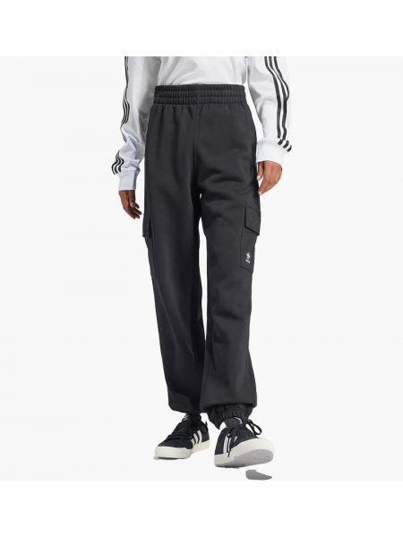Флисовые брюки карго Adidas черные