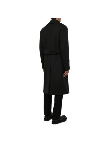 Шерстяное пальто Dolce & Gabbana серое