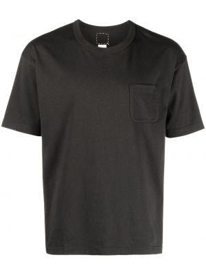 Bombažna majica z okroglim izrezom Visvim črna