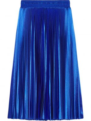 Plisovaná midi sukňa Balenciaga modrá