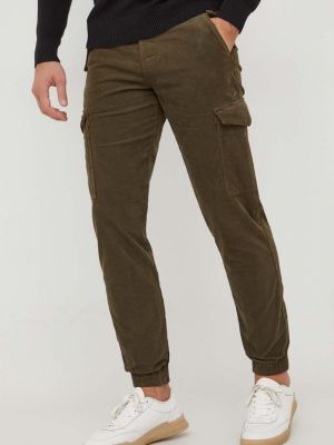 Вельветовые брюки карго Tommy Hilfiger зеленые