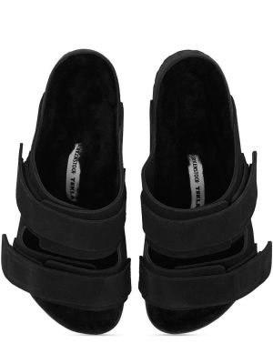 Sandale din piele de căprioară Birkenstock Tekla negru