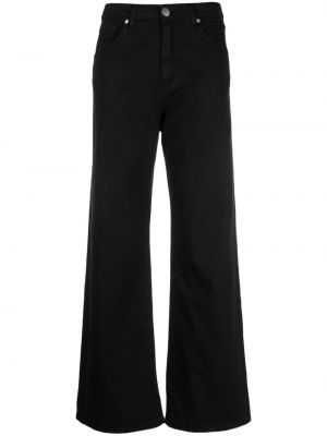 Zvonové džíny s vysokým pasem Federica Tosi černé