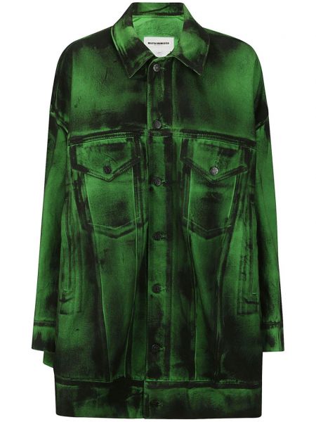 Jachetă lungă din bumbac Melitta Baumeister verde