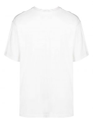 Koszulka z kaszmiru bawełniana z okrągłym dekoltem Extreme Cashmere biała