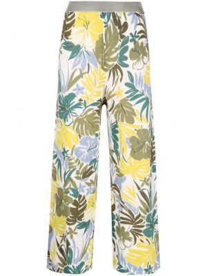 Pantaloni cu model floral cu imagine Liu Jo verde