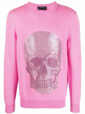 Пуловер Philipp Plein розово