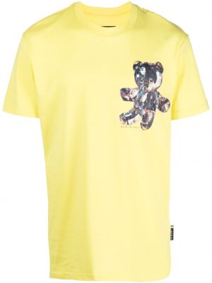Тениска с принт Philipp Plein жълто