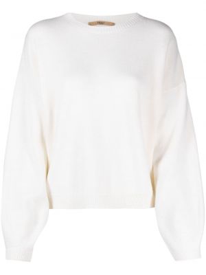 Sweter wełniany z wełny merino Nuur biały
