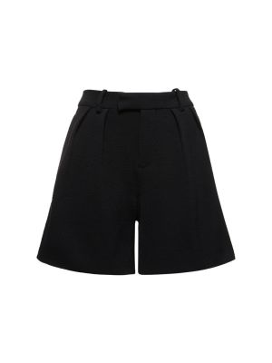 Pantalones cortos de lana de tela jersey Gucci negro