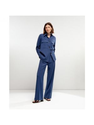 Pantalones culotte de pana de crepé Woman Limited El Corte Inglés azul