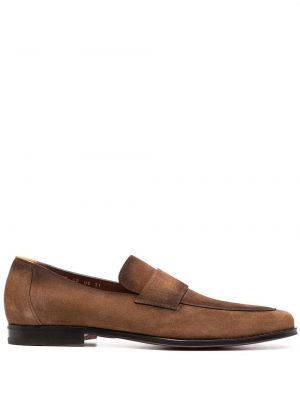 Skinn loafers Santoni brun