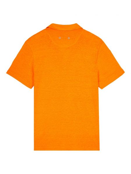 Lininis polo marškinėliai Vilebrequin oranžinė