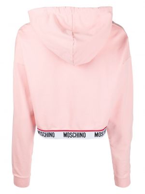 Mikina s kapucí Moschino růžová