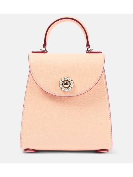 Kožená nákupná taška Simone Rocha ružová