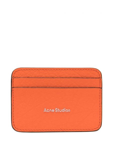 Læder kortholder Acne Studios orange