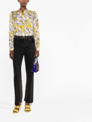 Džinsa krekls ar pogām ar apdruku Versace Jeans Couture
