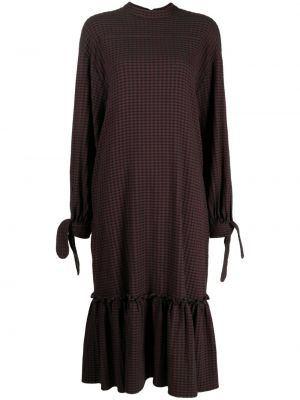 Sukienka midi w kratkę z nadrukiem Ymc