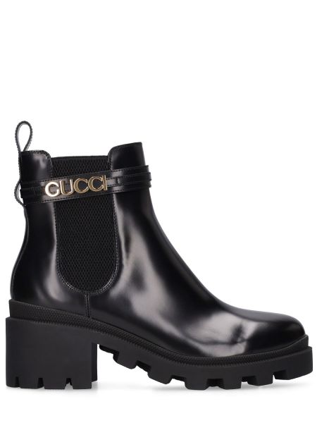 Botas de cuero Gucci negro