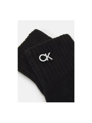 Dzianinowe rękawiczki wsuwane Calvin Klein czarne