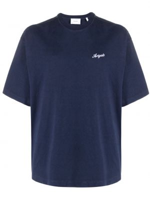 Siuvinėtas marškinėliai Axel Arigato mėlyna
