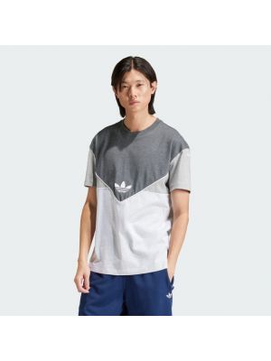 Chemise en coton en jersey Adidas gris