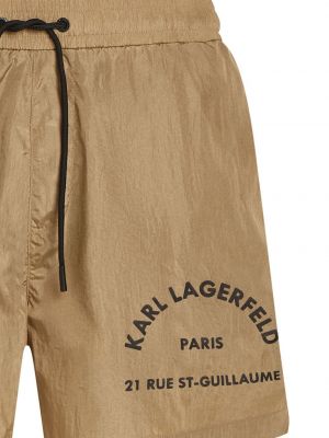 Shorts à imprimé Karl Lagerfeld marron